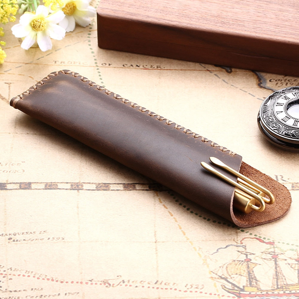 Leather Pen Pouch Holder