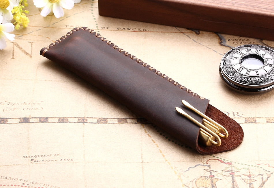 Leather Pen Pouch Holder
