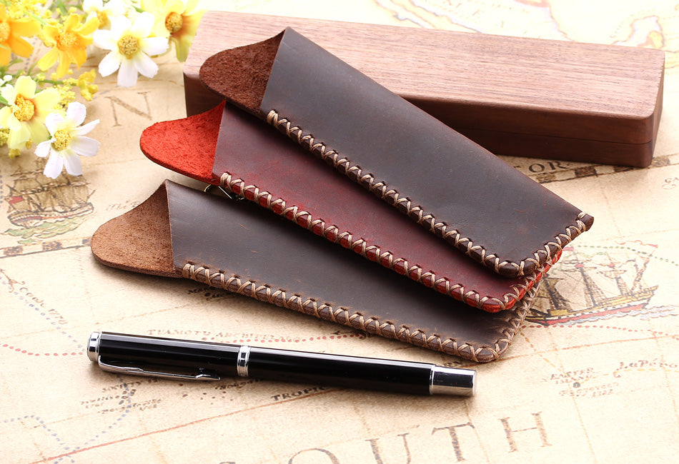 Leather Pen Pouch Holder